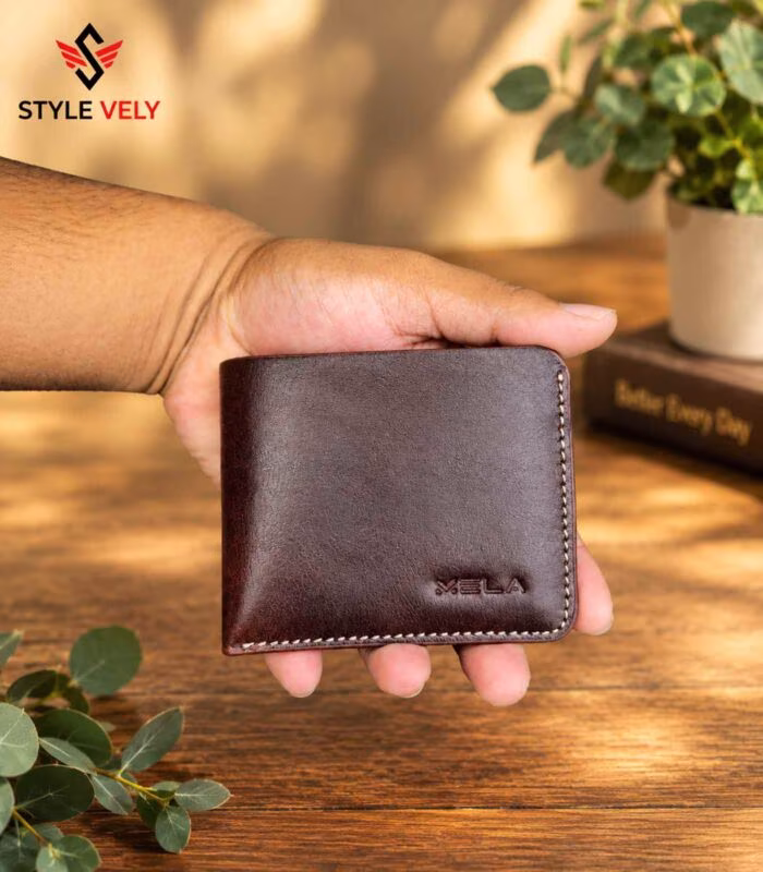 Vector Bifold Wallet Brown front view